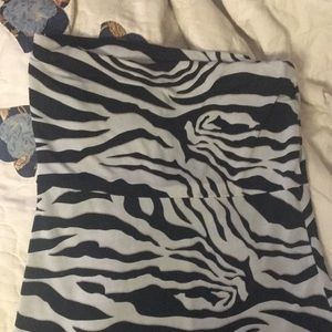 Zebra striped sleeveless dress